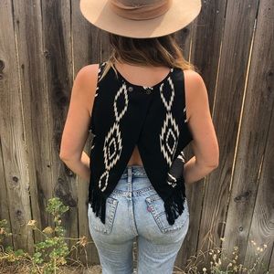 Boho open-back tank